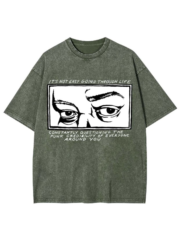 Questioning Punk Credibility Washed Tshirt