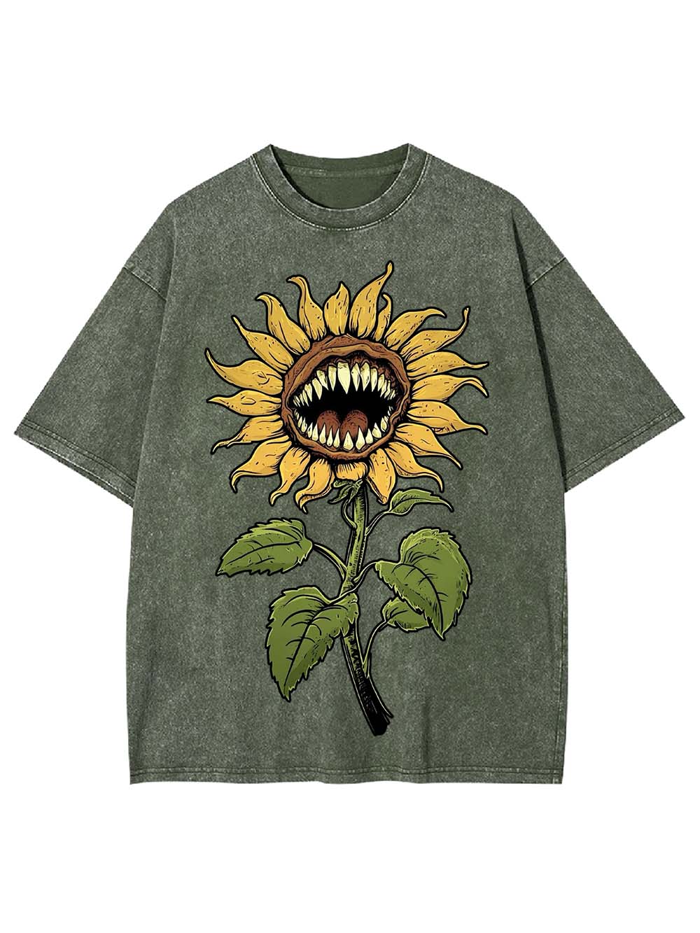 Venomous Sunflower Washed Tshirt