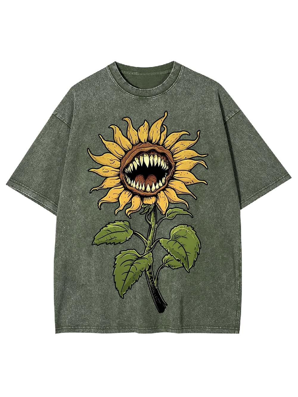 Venomous Sunflower Washed Tshirt