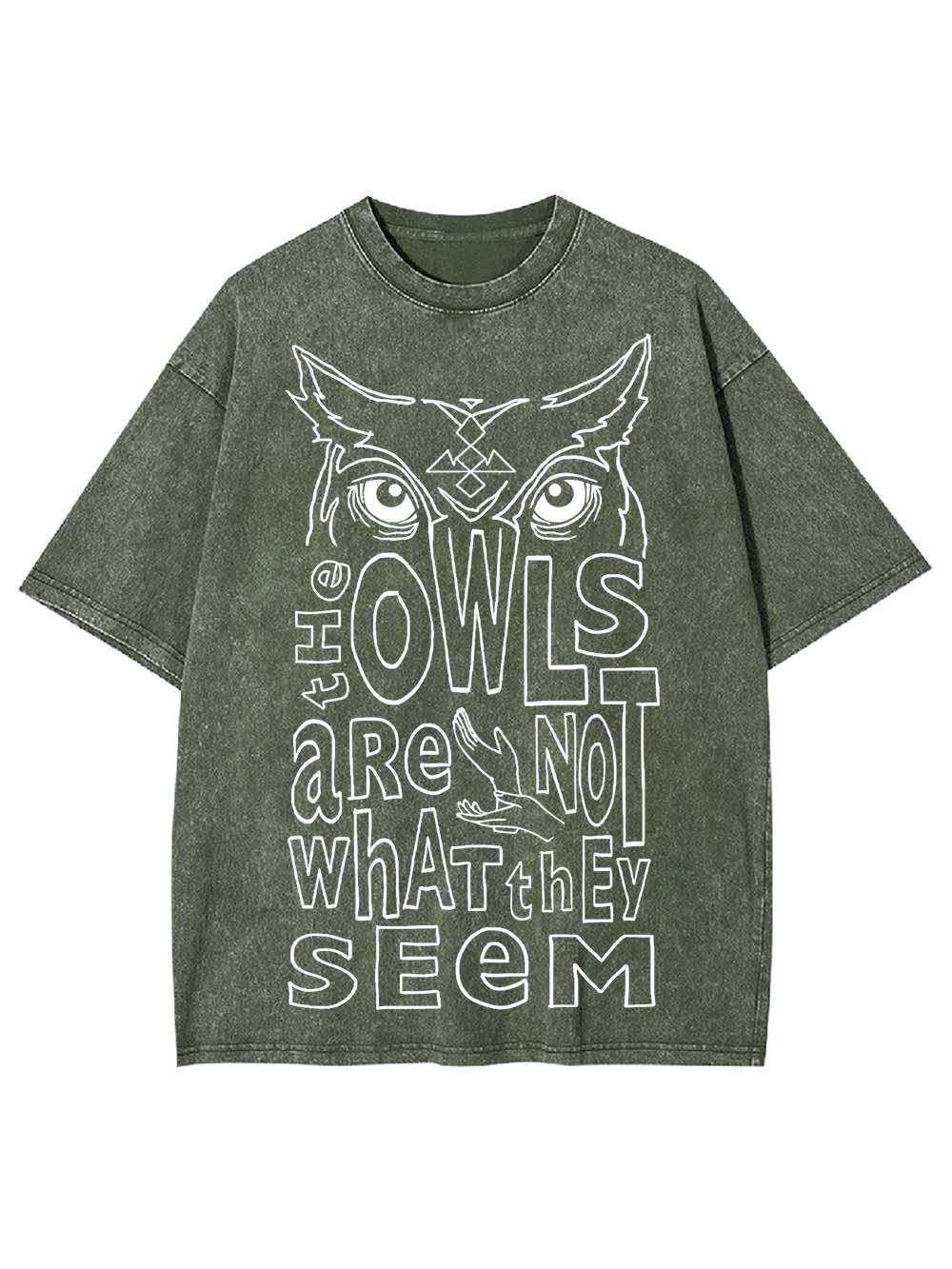 MYSTERIOUS OWLS WASHED TSHIRT