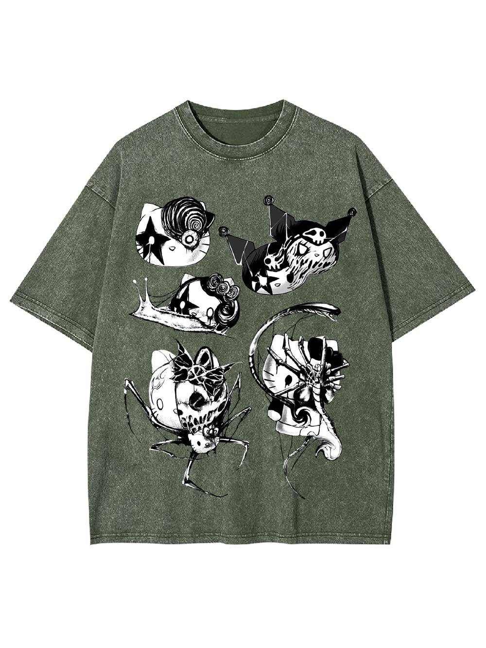 Macabre Creatures Washed Tshirt