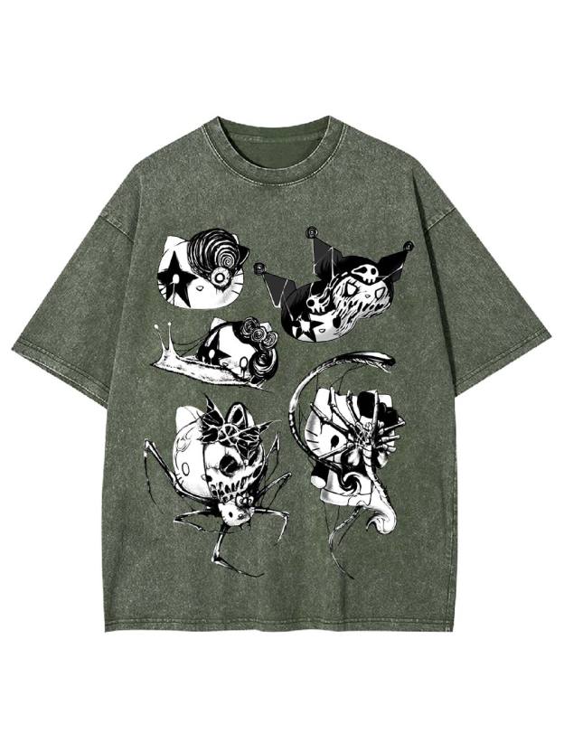 Macabre Creatures Washed Tshirt