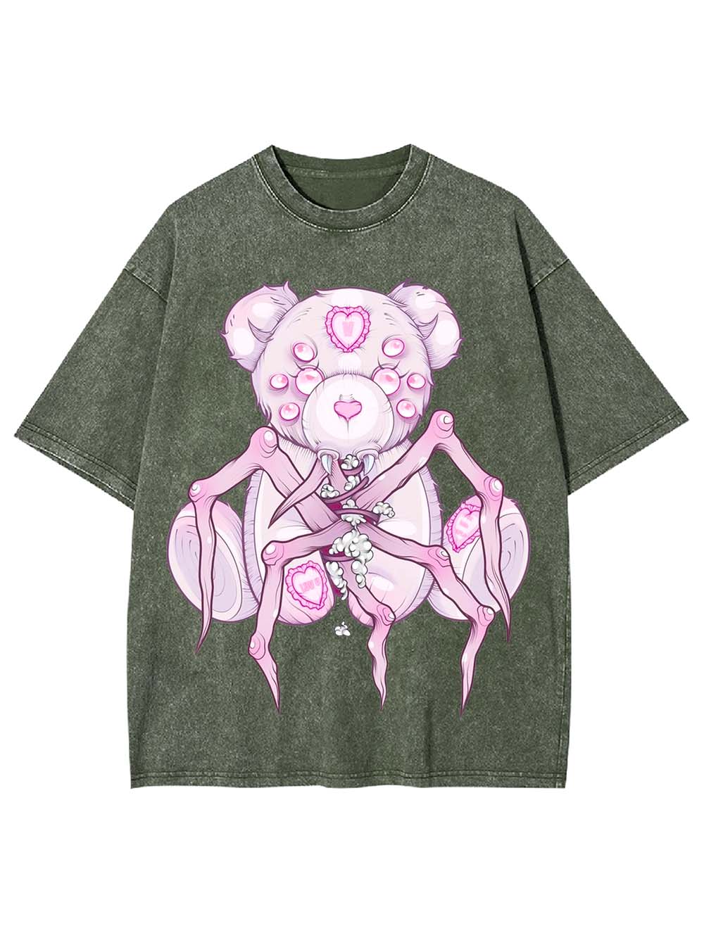 Spider Teddy Nightmare Washed Tshirt