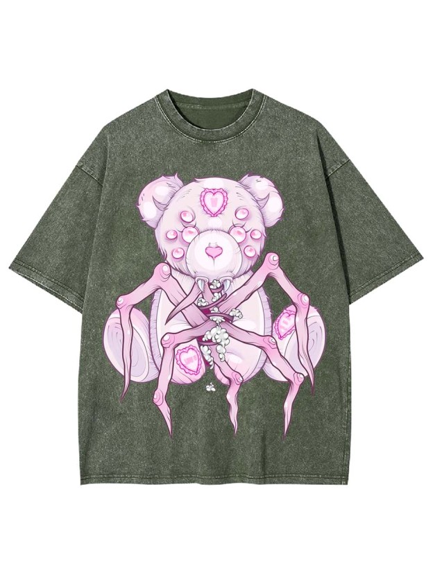 Spider Teddy Nightmare Washed Tshirt