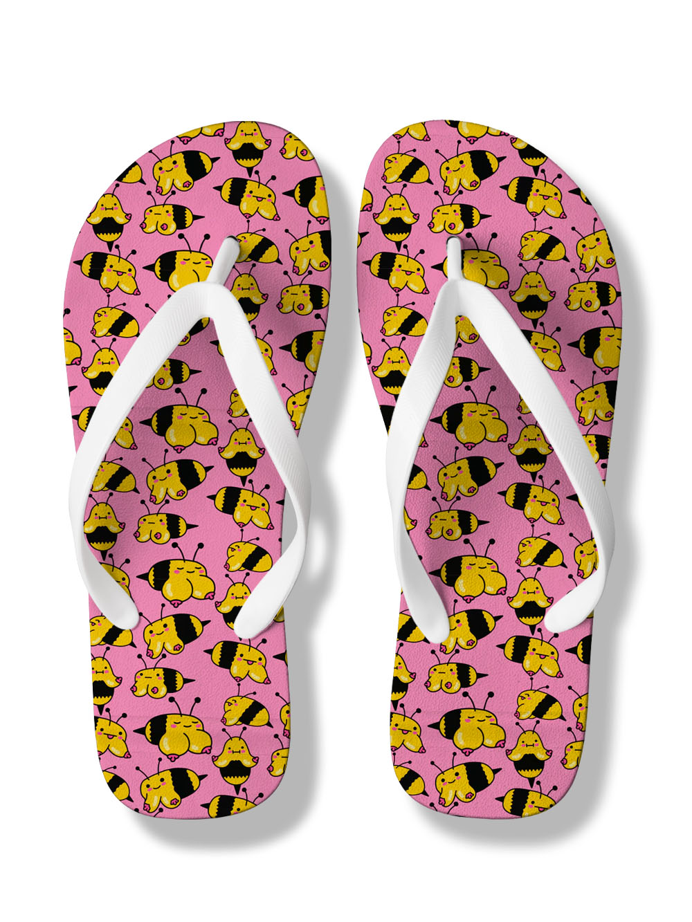 Playful Bumblebee Bliss FLIP FLOPS