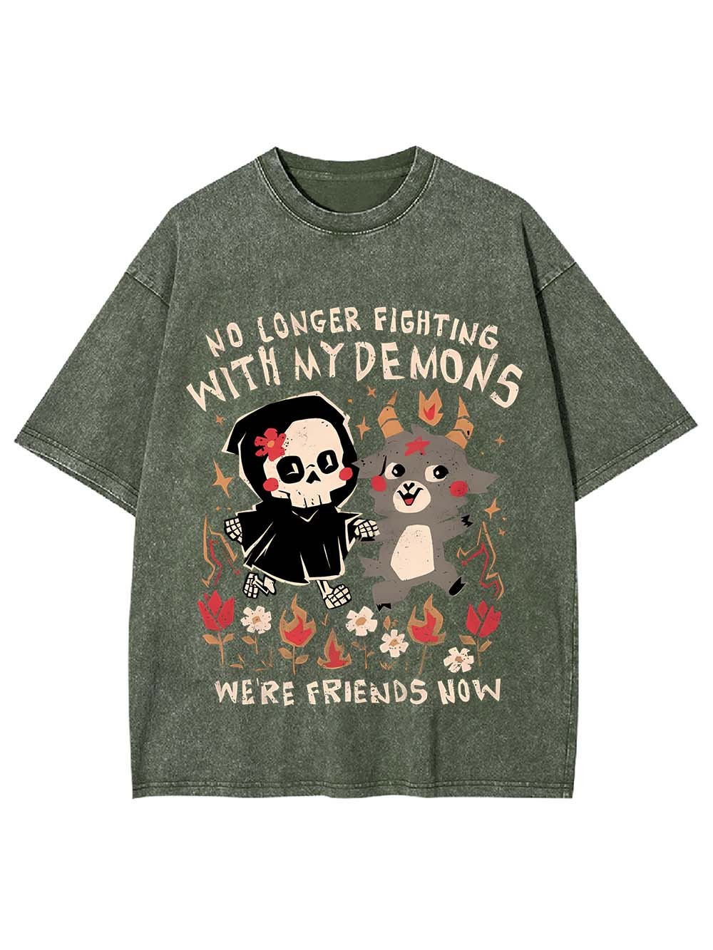 Friends with My Demons Washed Tshirt
