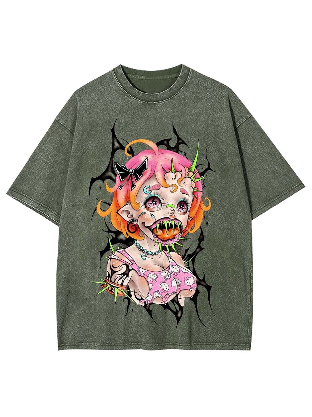 Twisted Kawaii Washed Tshirt