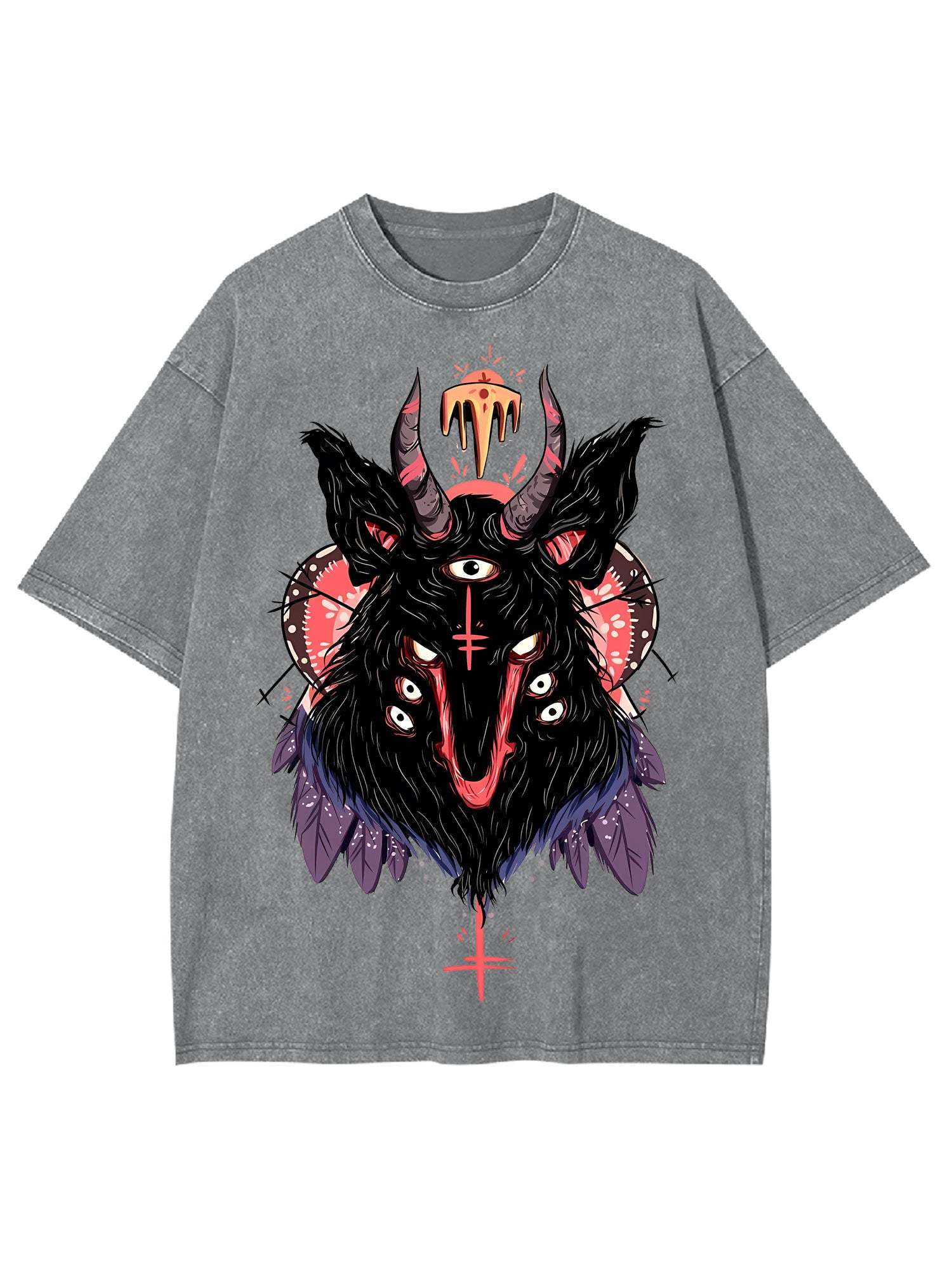 Multi-Eyed Demon Washed Tshirt