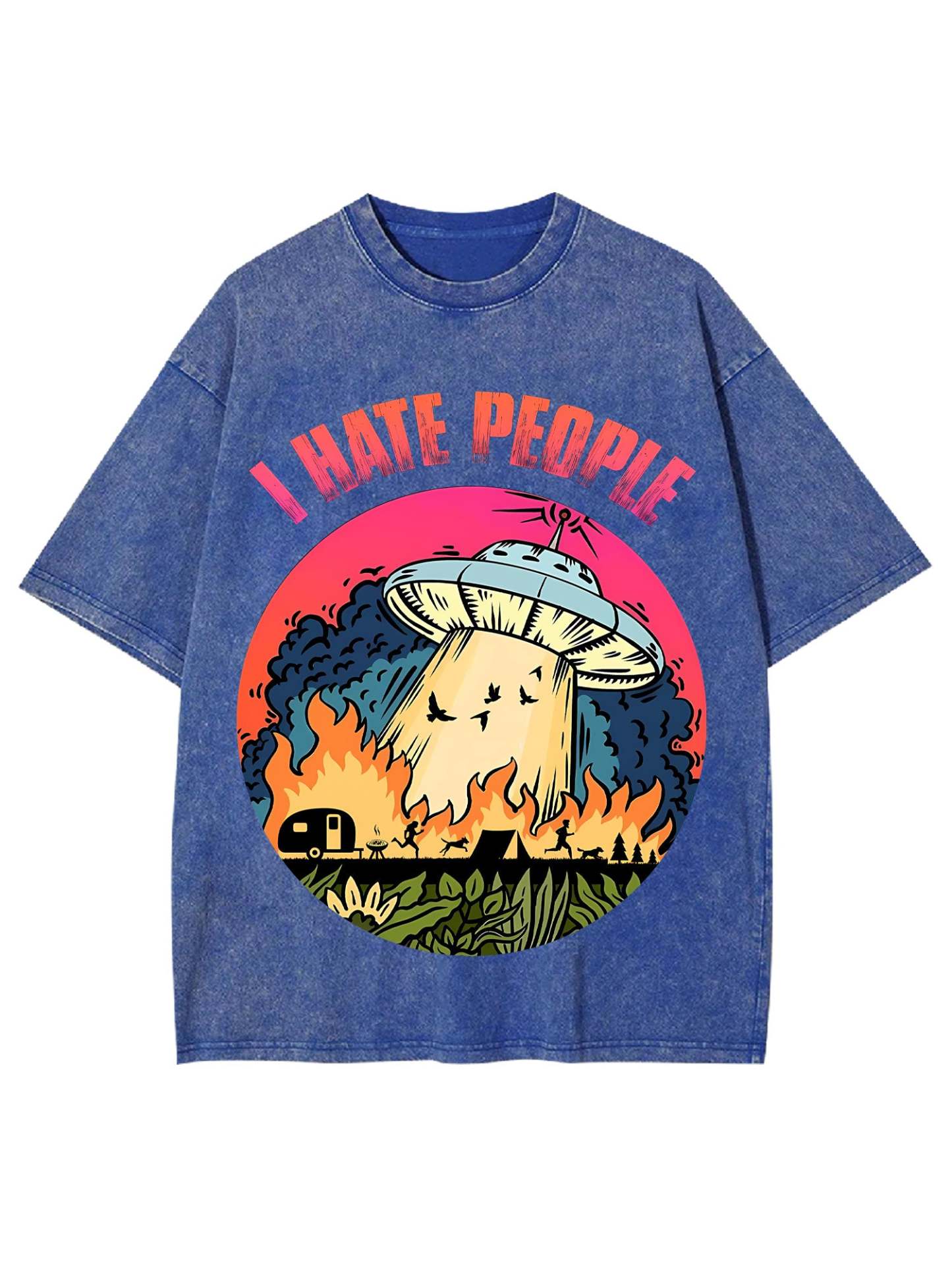 I Hate People Washed Tshirt-ClassyOutlaw Sale