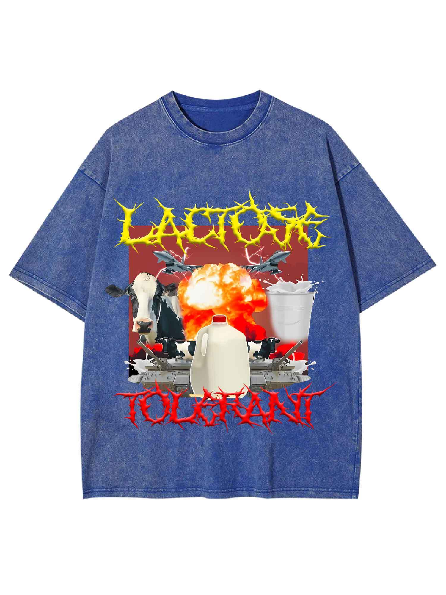 Lactose Intolerant Washed Tshirt