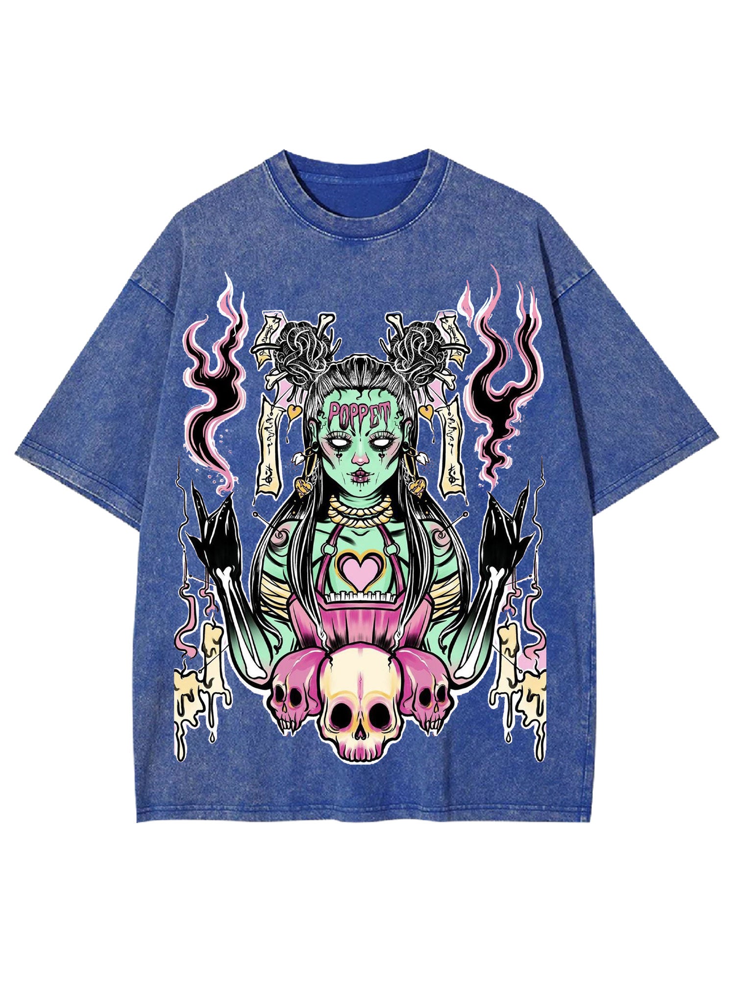 The Voodoo Witch In The Dark Night Washed Tshirt