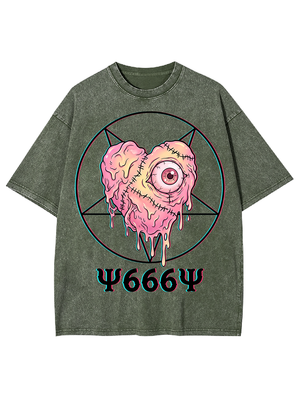 EYEBALL HEART AAA WASHED TSHIRT
