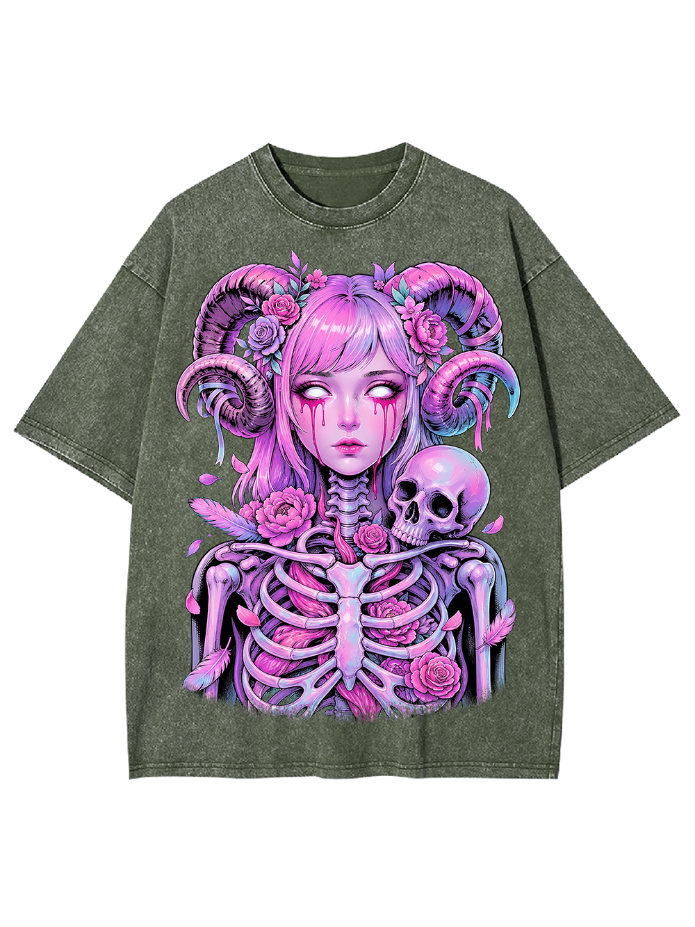 PINK BONE GODDESS AAA WASHED TSHIRT