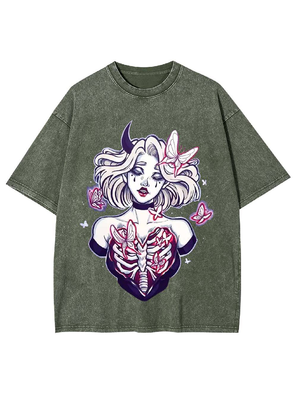 Butterfly Soul Unveiled Washed Tshirt