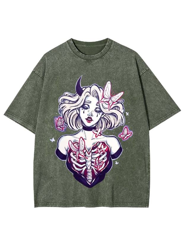 Butterfly Soul Unveiled Washed Tshirt