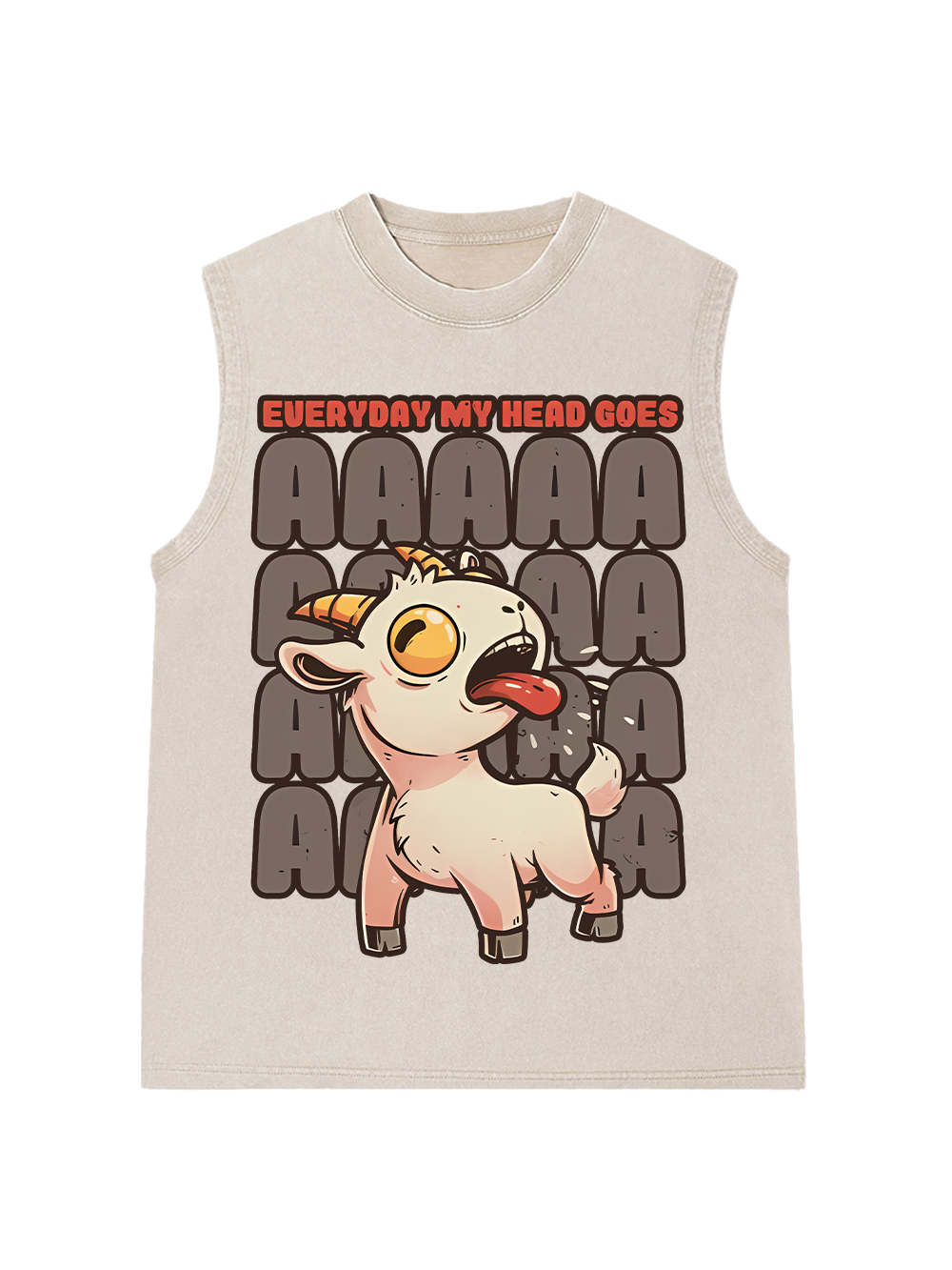 EVERYDAY MY HEAD GOES AAA WASHED TANK