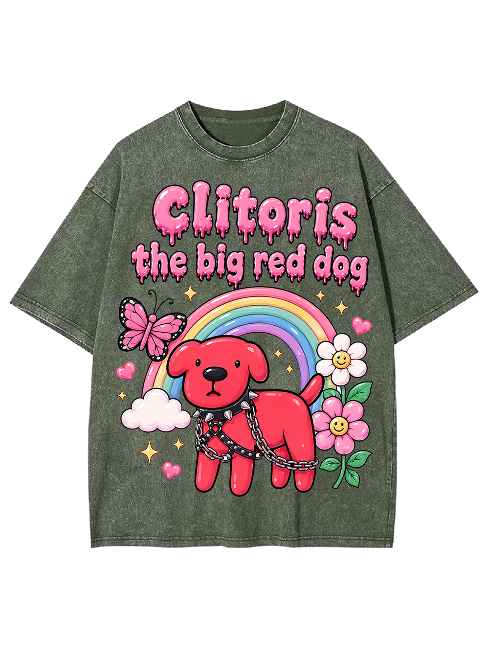 RED DOG CLITORIS AAA WASHED TSHIRT
