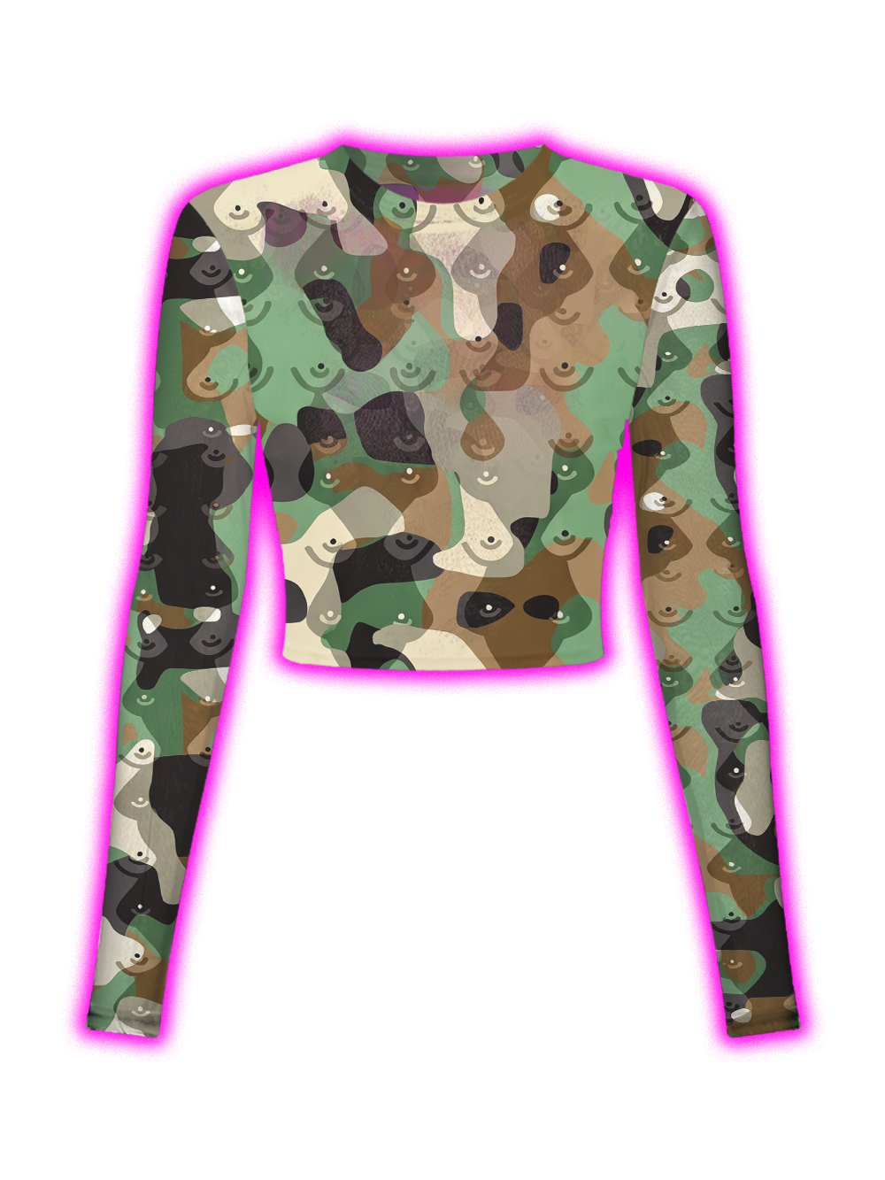 CAMO SMILE MESH TOP