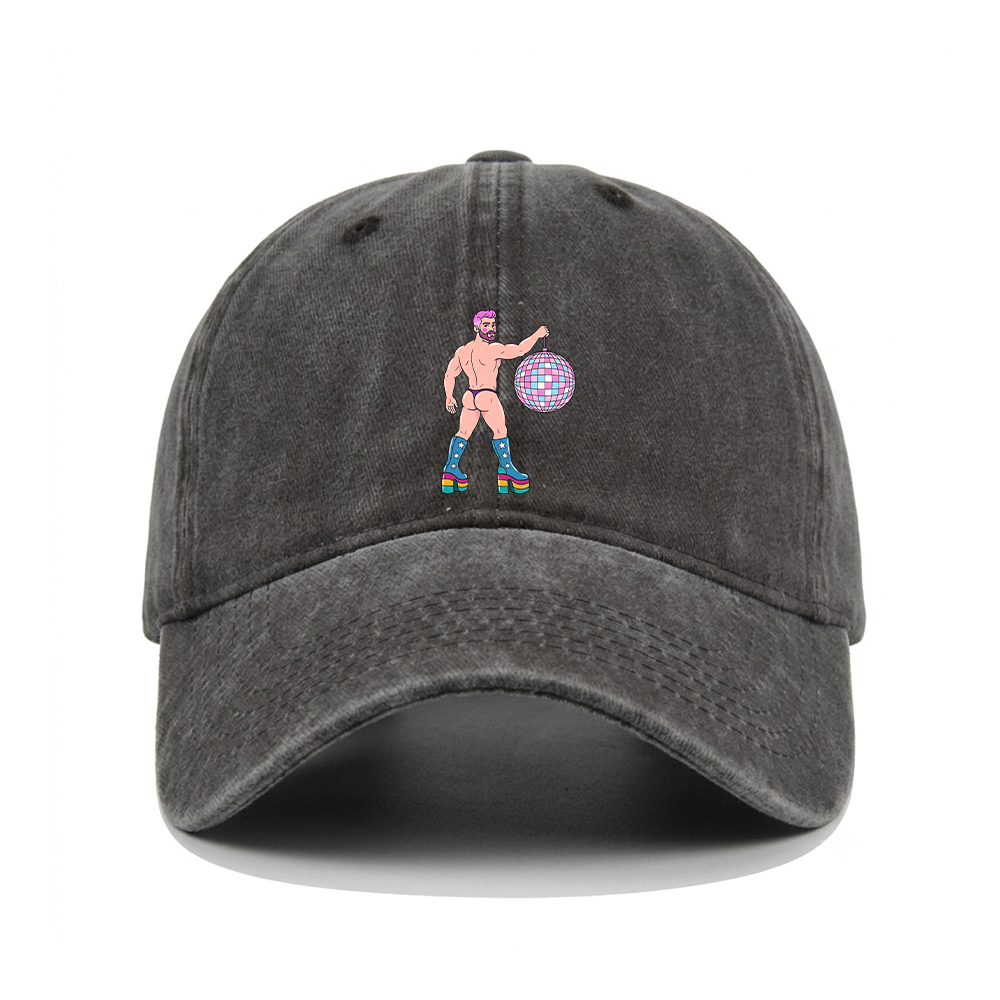DISCO DIVA DUDE WASHED VINTAGE BASEBALL CAP