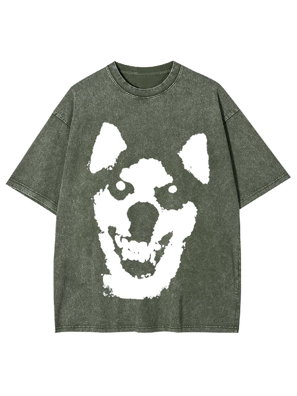 Pixelated Sinister Smil Washed Tshirt