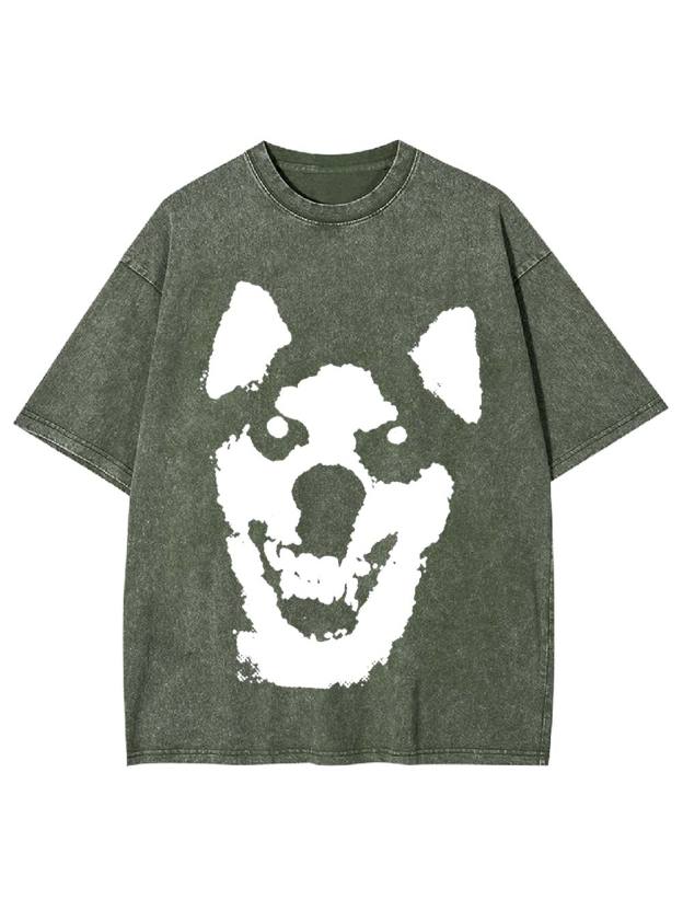 Pixelated Sinister Smil Washed Tshirt