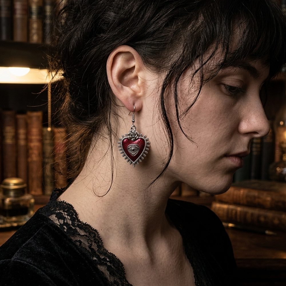BLOOD‑RED EYES EARRINGS