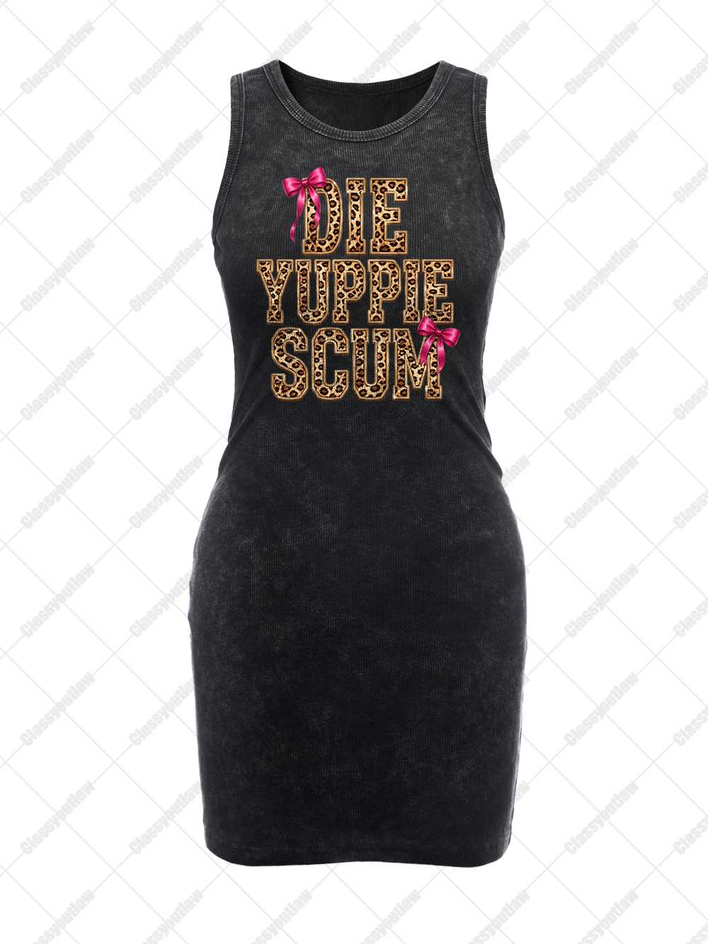 DIE YUPPIE SCUM VINTAGE BODYCON TANK DRESS