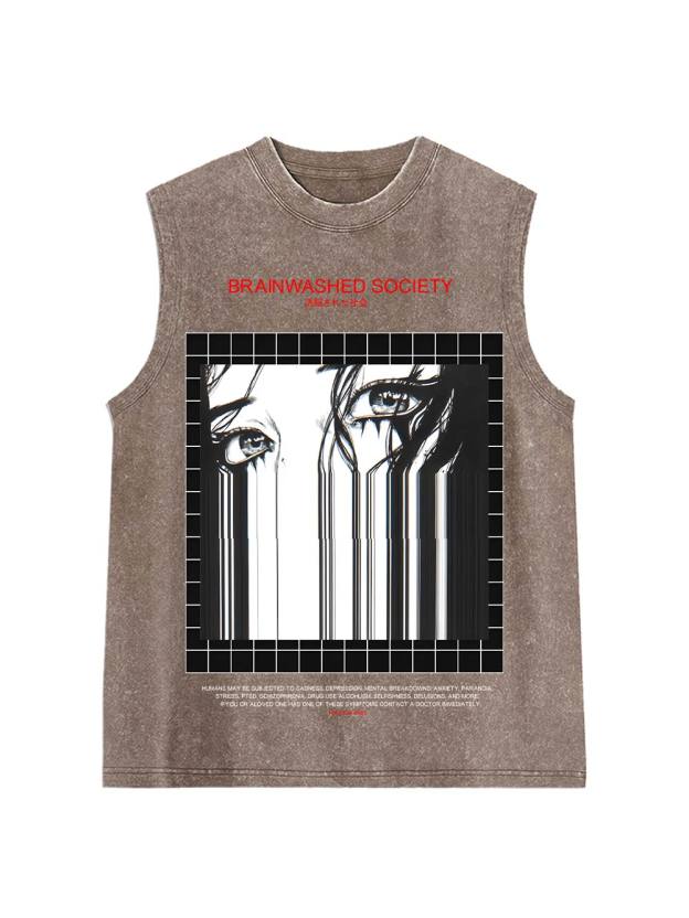 Brainwashed Society Washed Tank Top