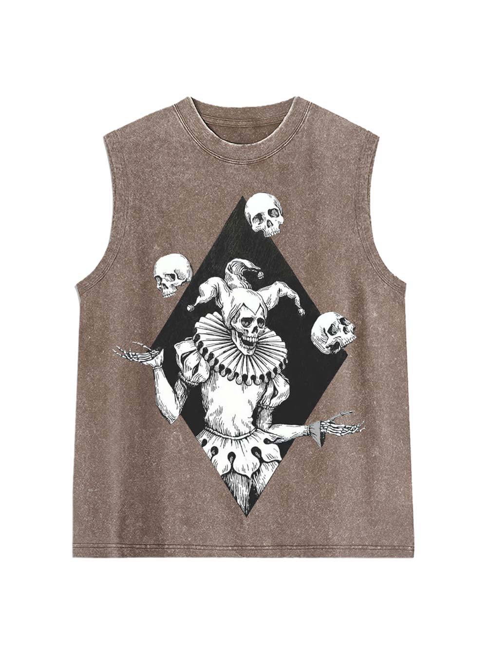 Jester Of Death Washed Tank Top