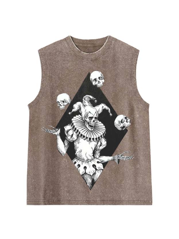 Jester Of Death Washed Tank Top