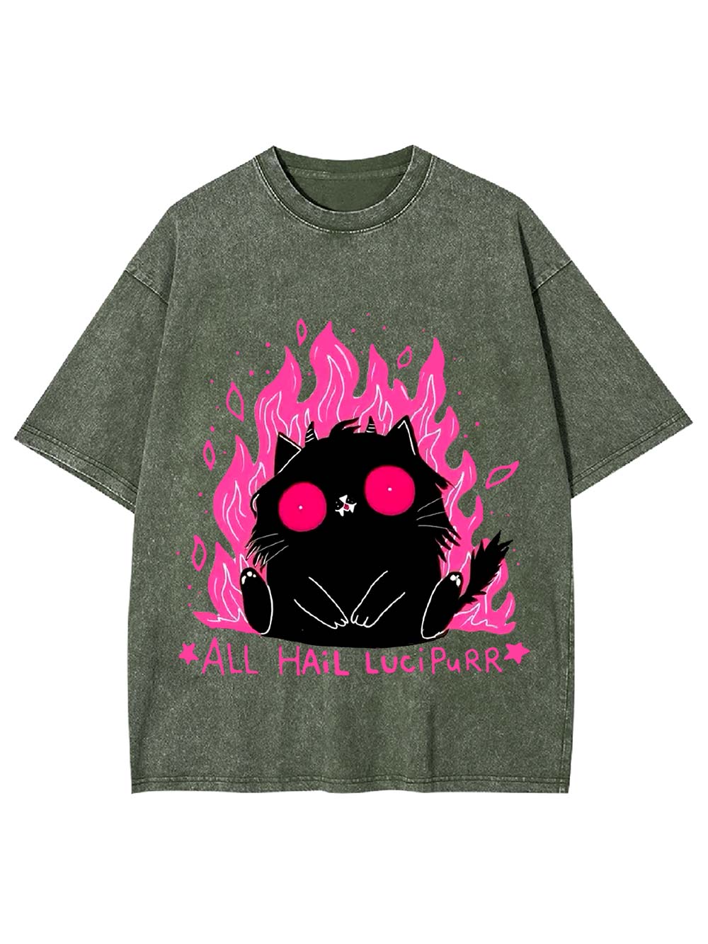 All Hail Lucipurr Washed Tshirt