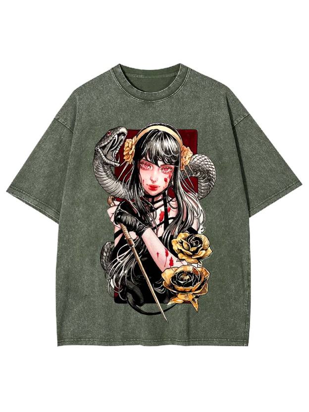 Venomous Beauty Washed Tshirt