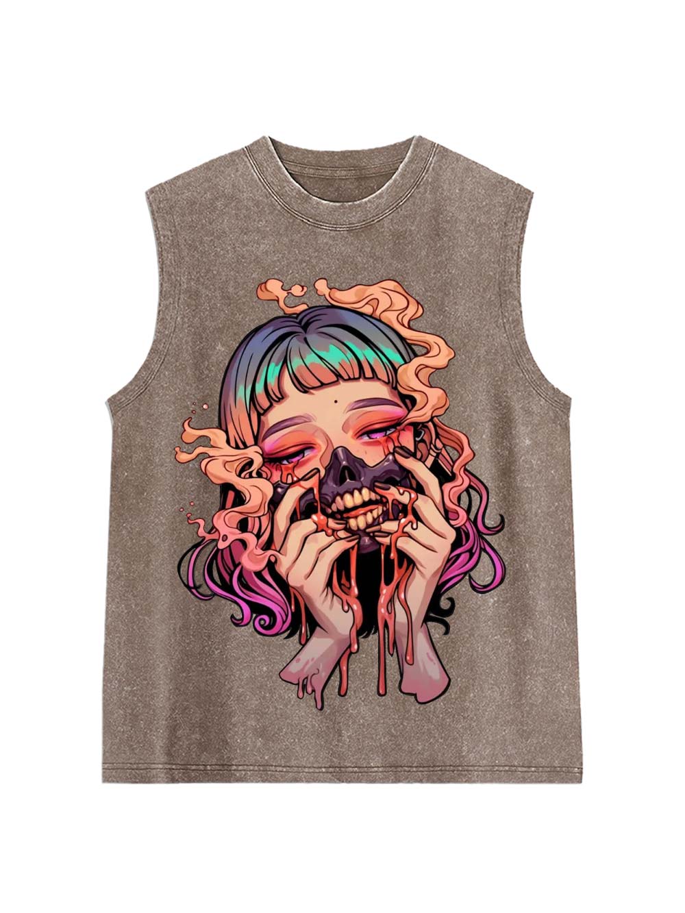 Jester Of Death Washed Tank Top