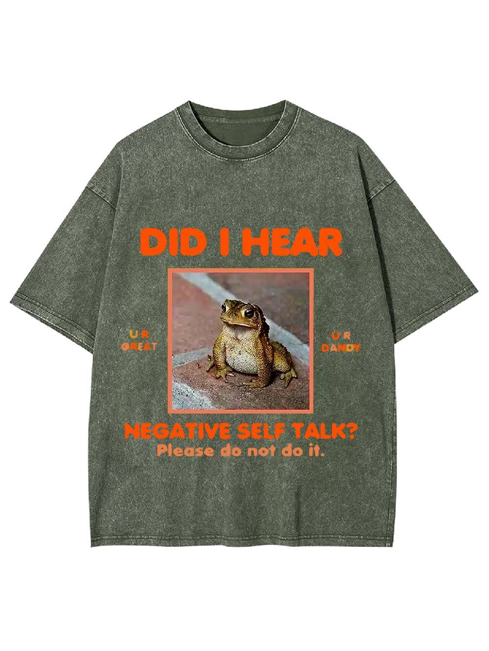 Positive Vibes Frog Washed Tshirt