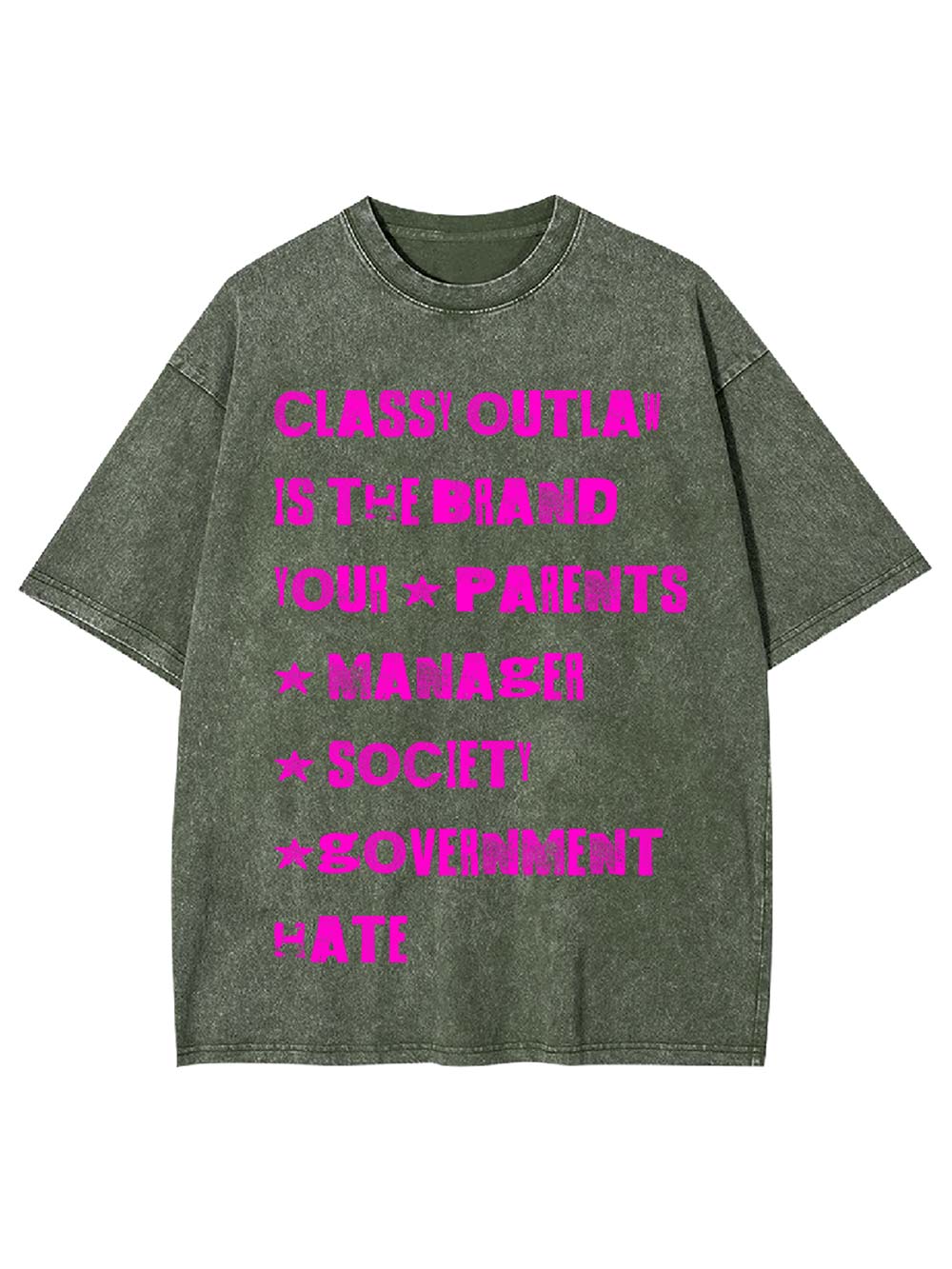 Classy Outlaw Rebellion Washed Tshirt