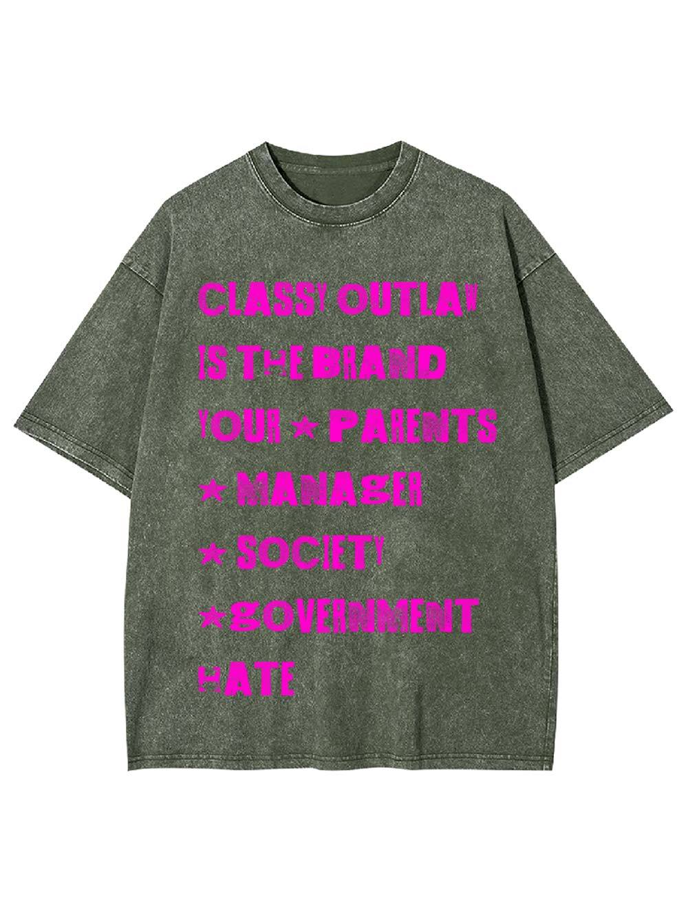 Classy Outlaw Rebellion Washed Tshirt