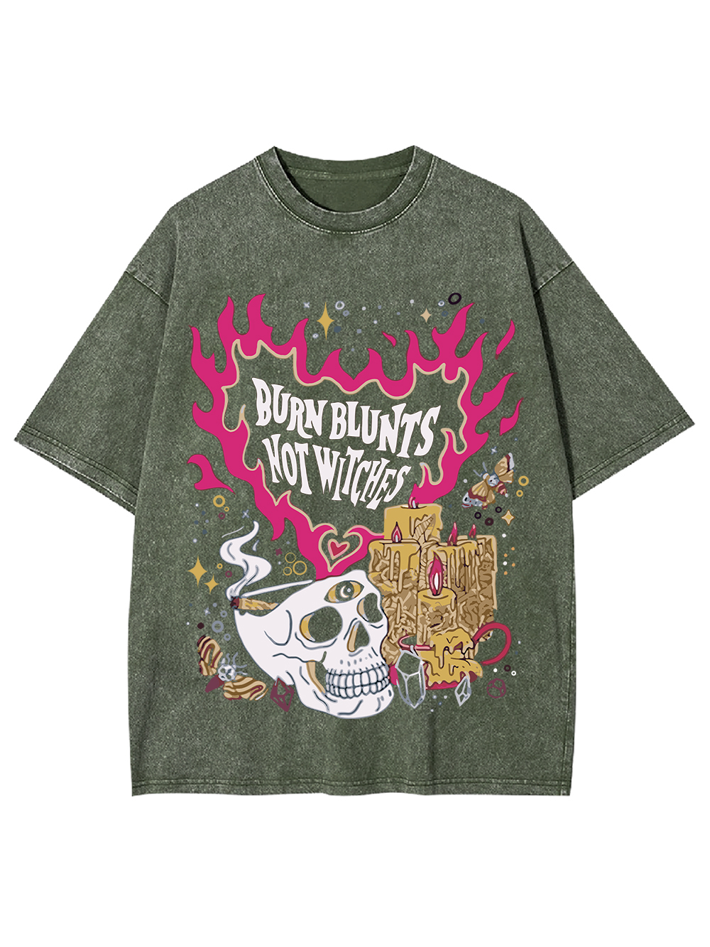Burn Blunts Not Witches Washed Tshirt