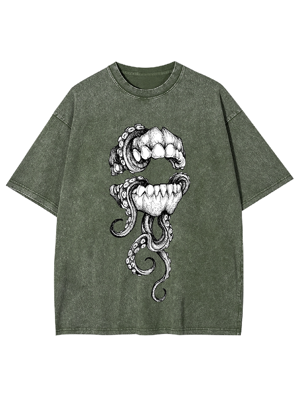 Tentacle Grin Washed Tshirt