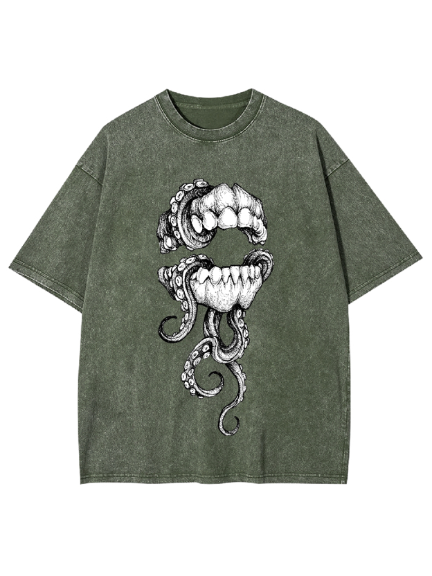 Tentacle Grin Washed Tshirt