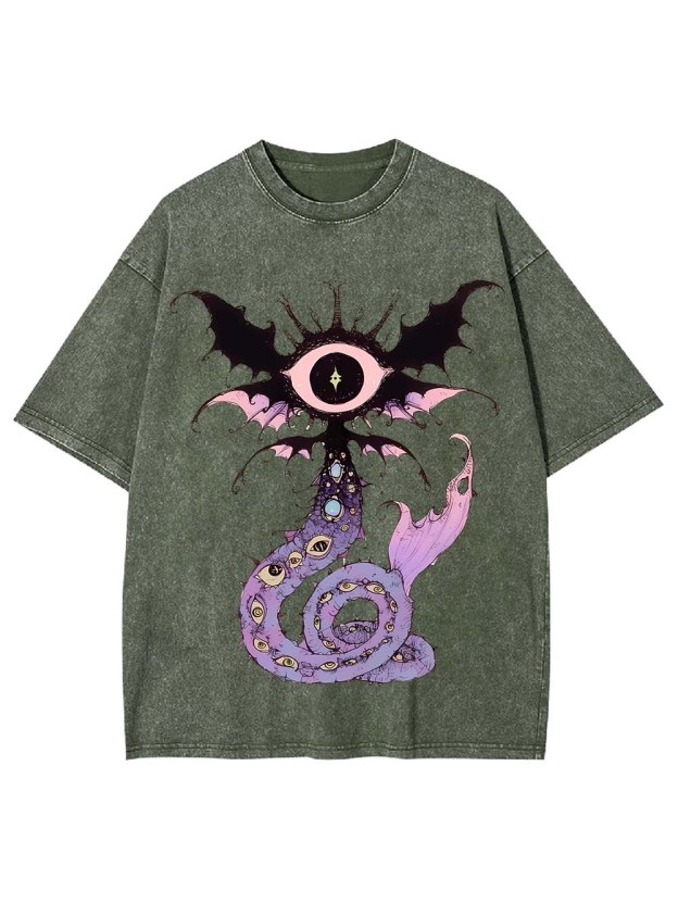 CELESTIAL EYE SERPENT WASHED TSHIRT