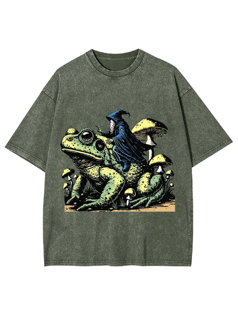Wizard's Toad Ride Washed Tshirt