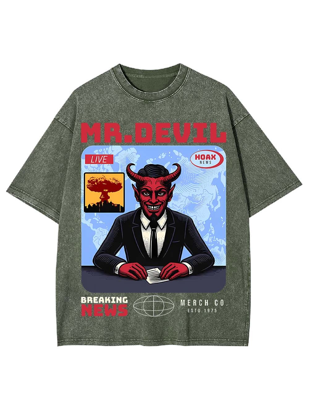 BREAKING NEWS WASHED TSHIRT