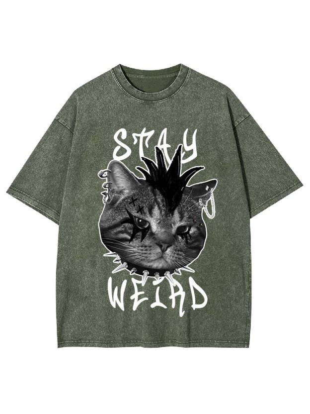 Stay Weird Washed Tshirt