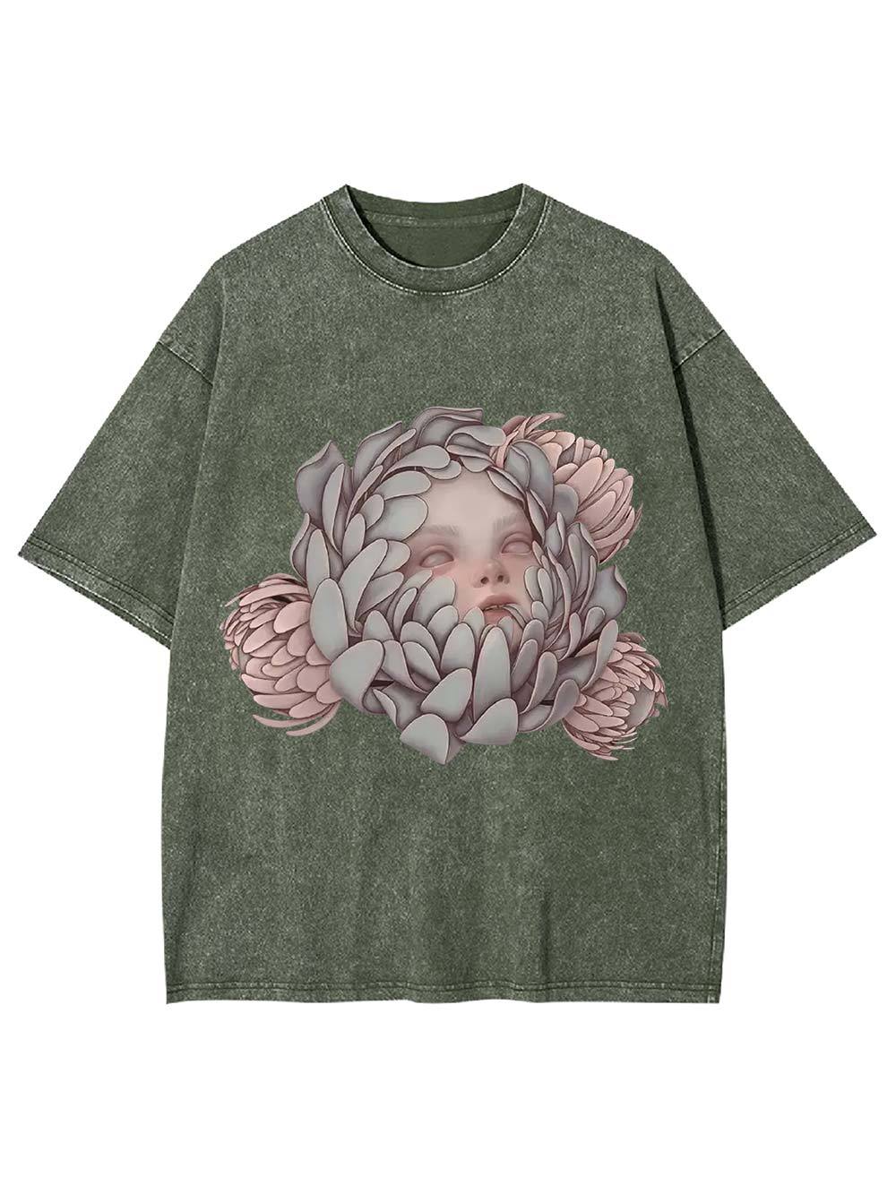 Blooming Silence Washed Tshirt