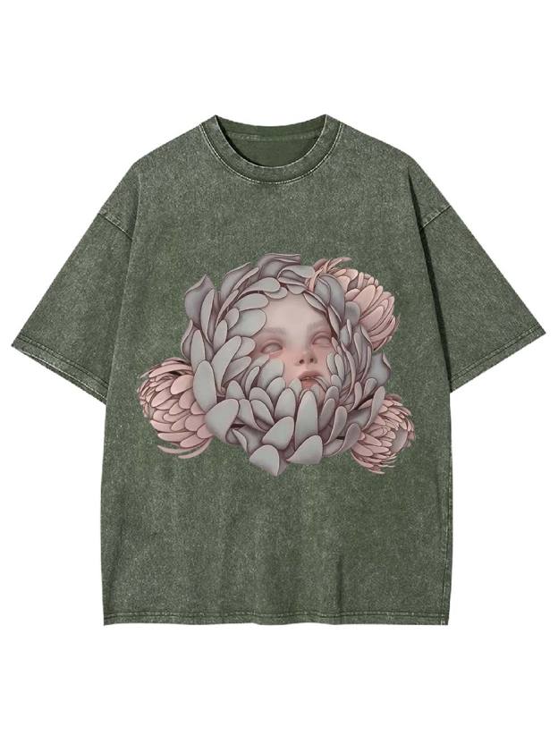Blooming Silence Washed Tshirt