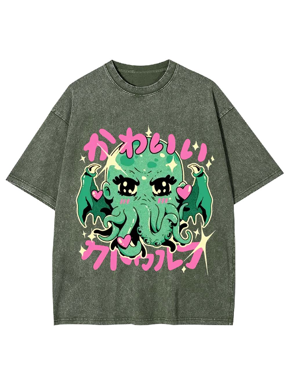 Kawaii Cthulhu Washed Tshirt