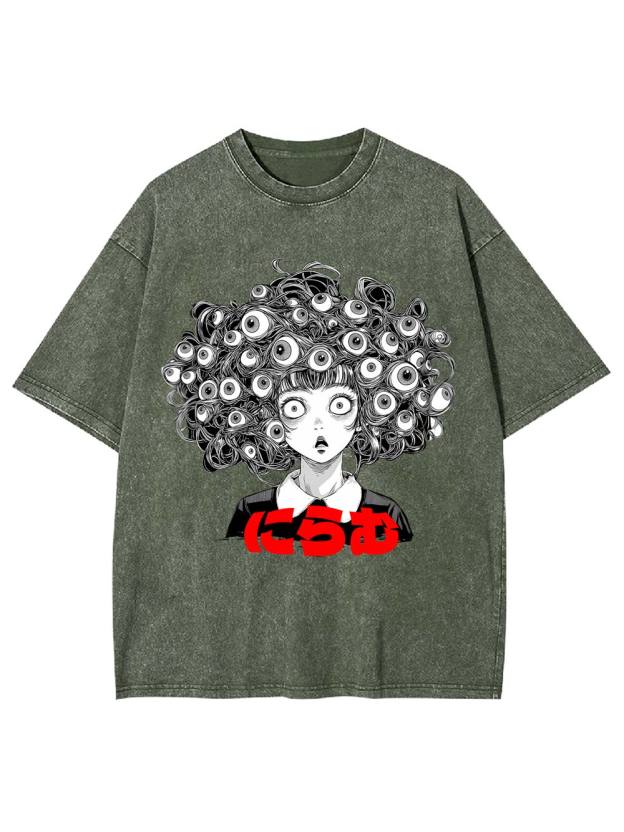 Staring Eyes Washed Tshirt