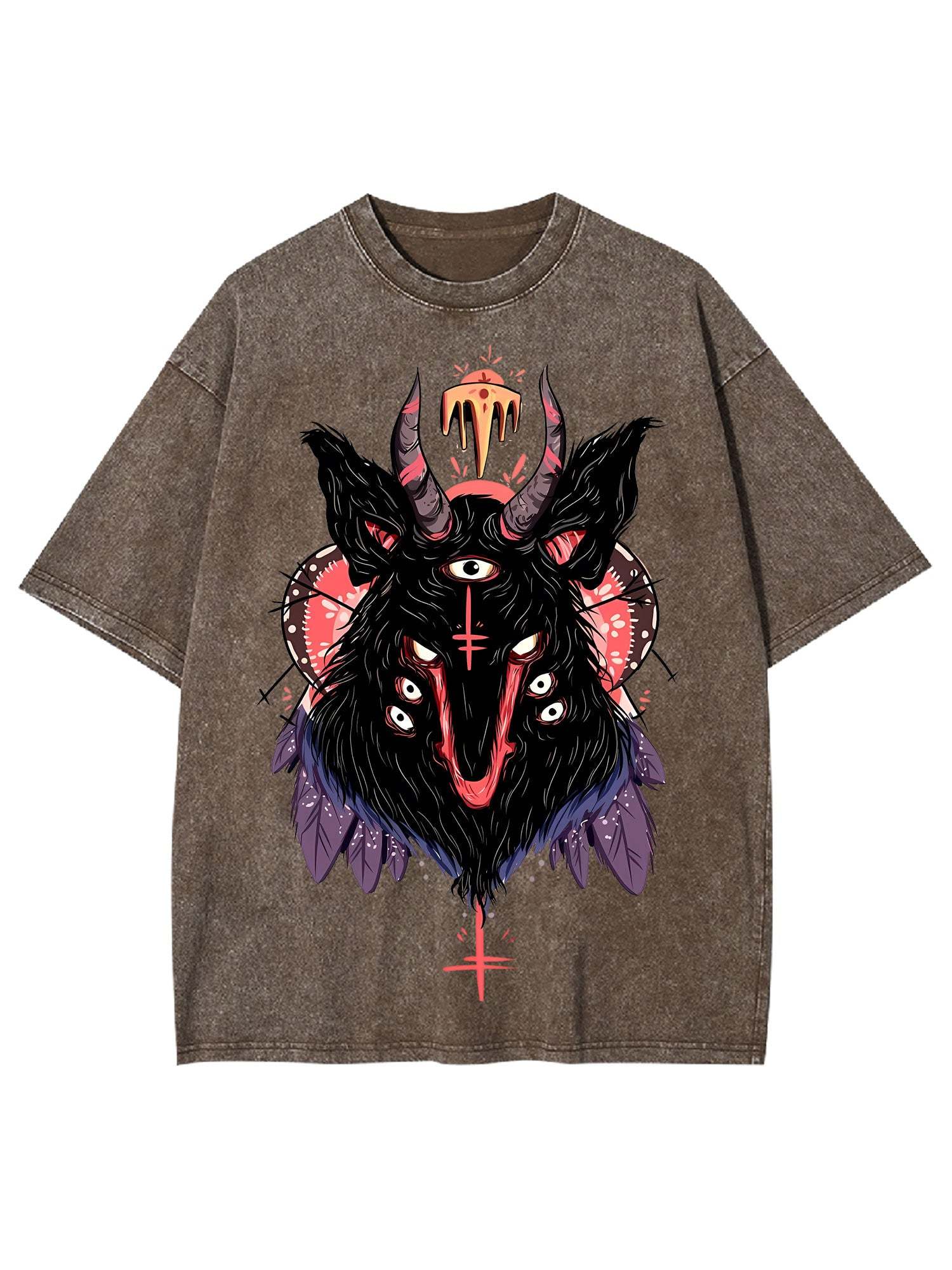 Multi-Eyed Demon Washed Tshirt