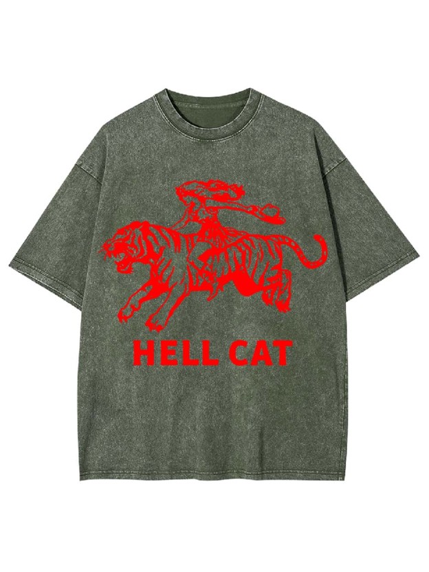 Hell Cat Washed Tshirt