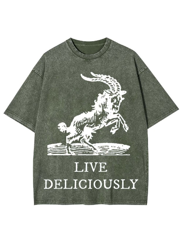 Live Deliciously Washed Tshirt